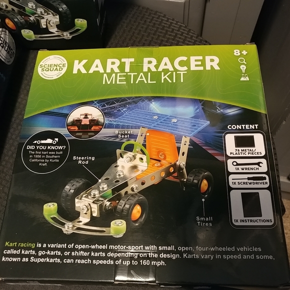 NEW 3pc Science Squad Kart Racer Metal Kits and Robotic Hand - Picture 5 of 7